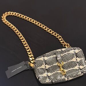 Rebecca Minkoff Black and Gold Chain Bag